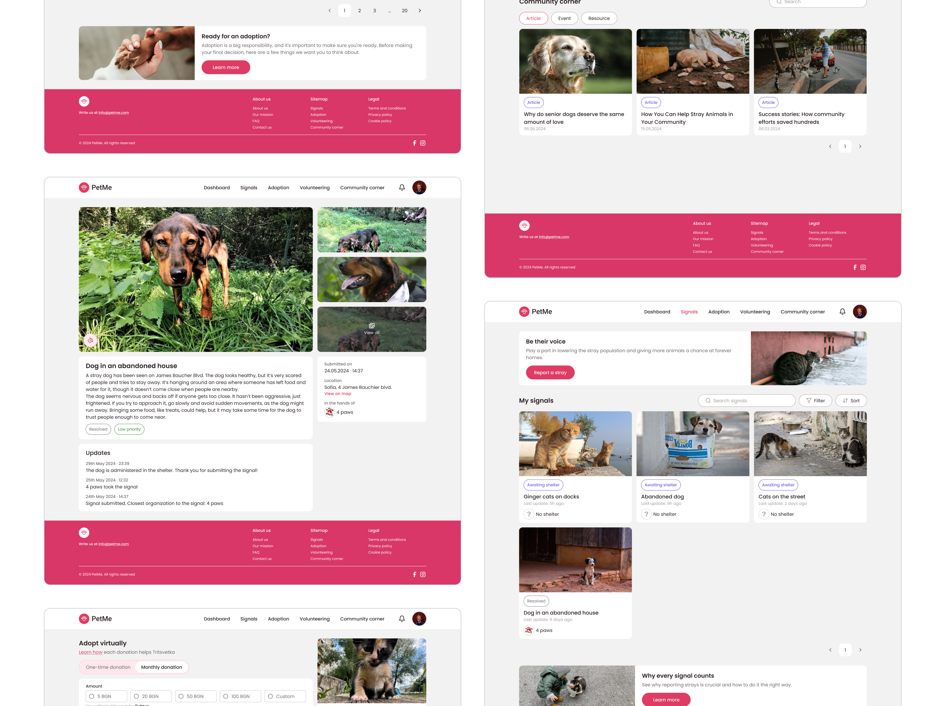 Redesigned Screens